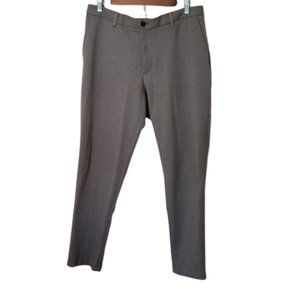 Zara Men's Slim Fit Textured Stretch Pants Tonal Grey Waist 34